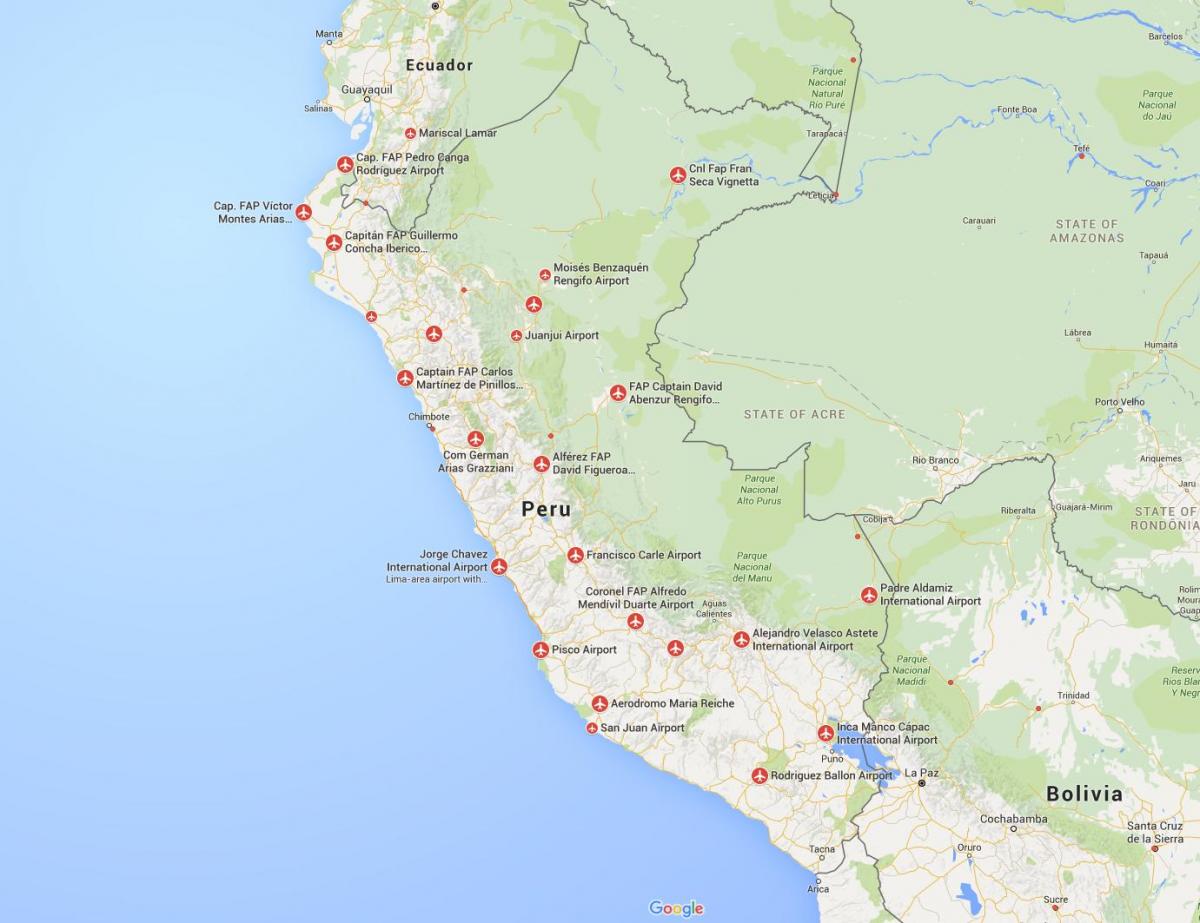 airports in Peru map