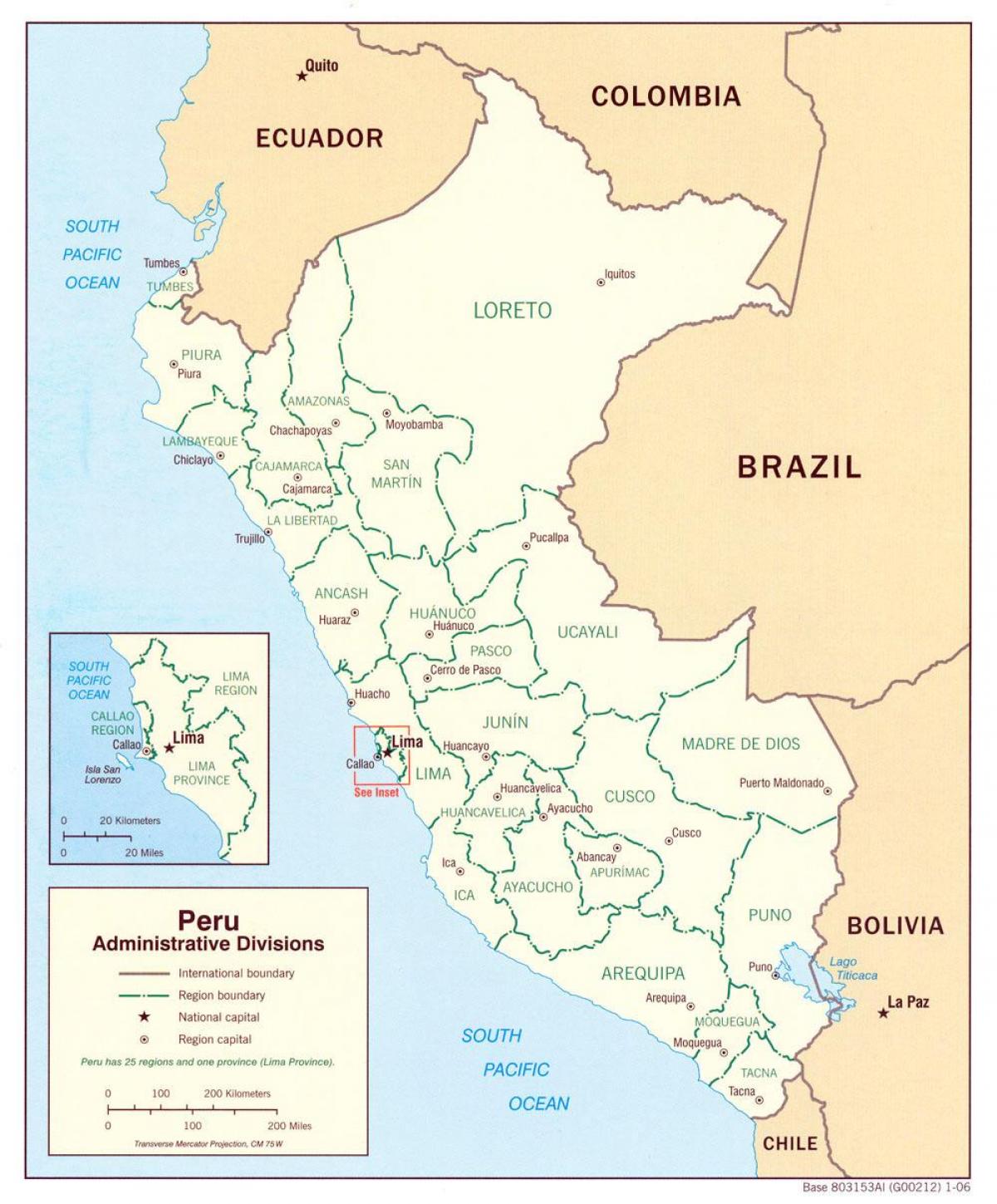 map showing Peru