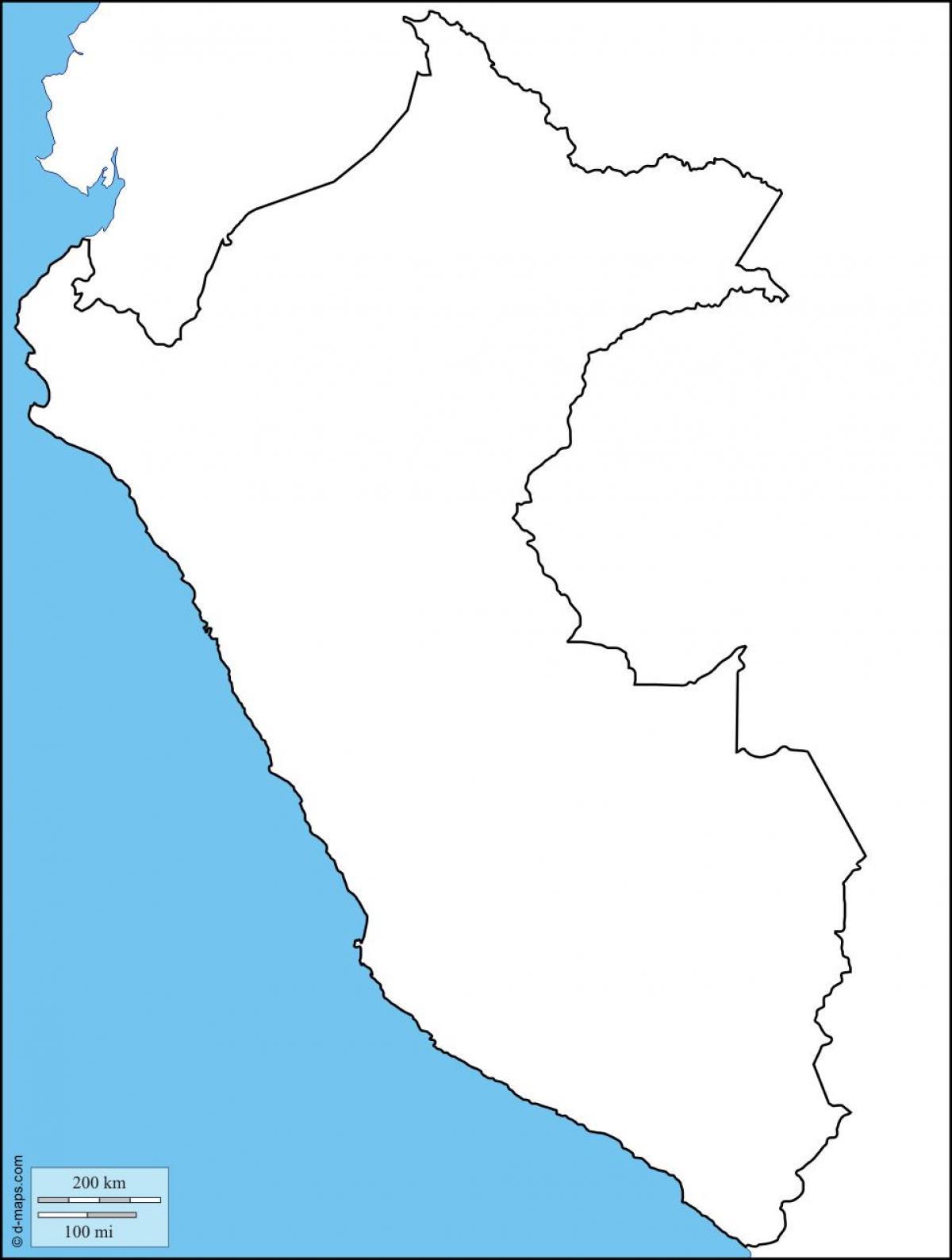 Peru blank map