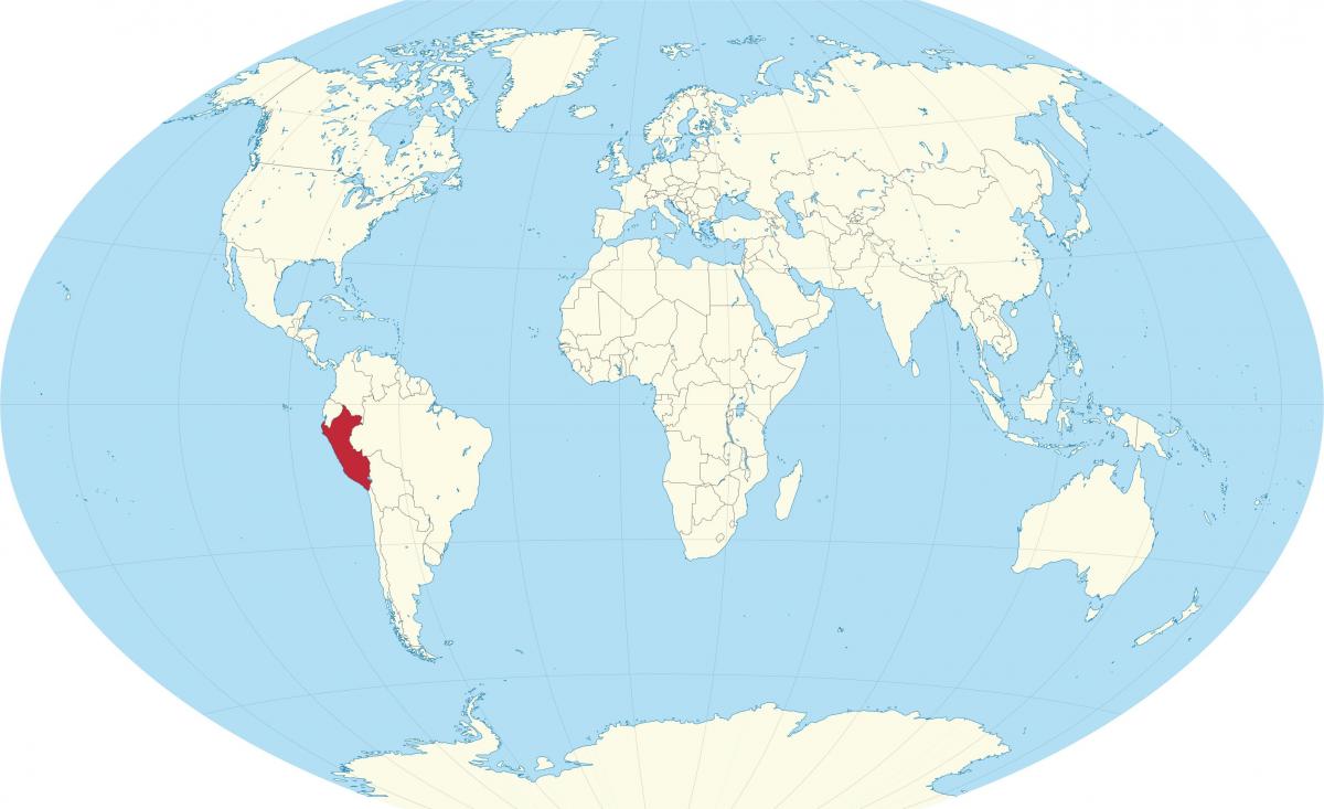 world map showing Peru