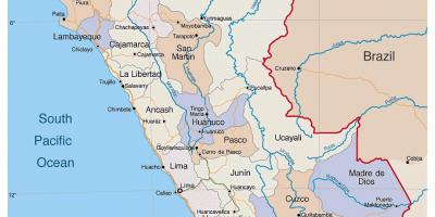 Map of detailed map of Peru