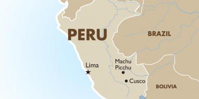 Map of Peru and surrounding countries