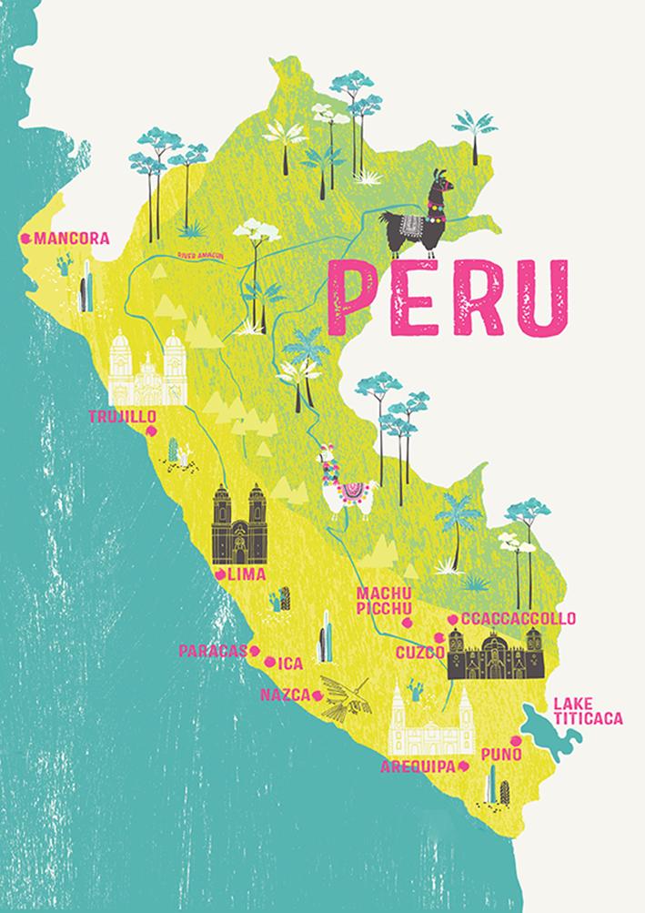 Map of Peru for kids - Map of Peru for kids (South America - Americas)