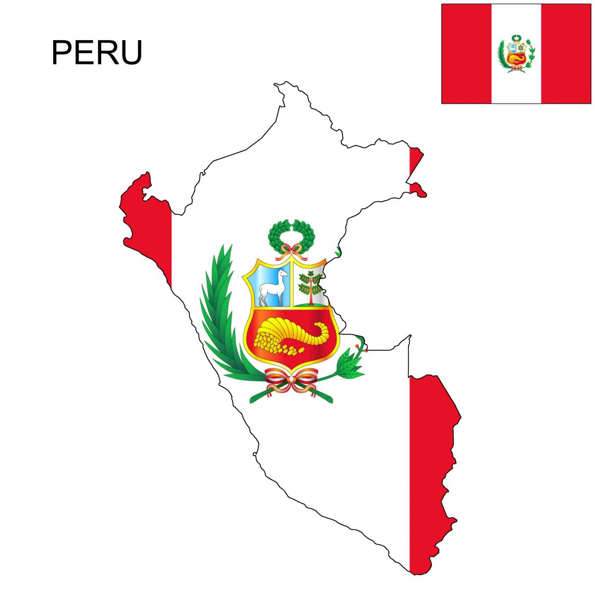 map of Peru flag