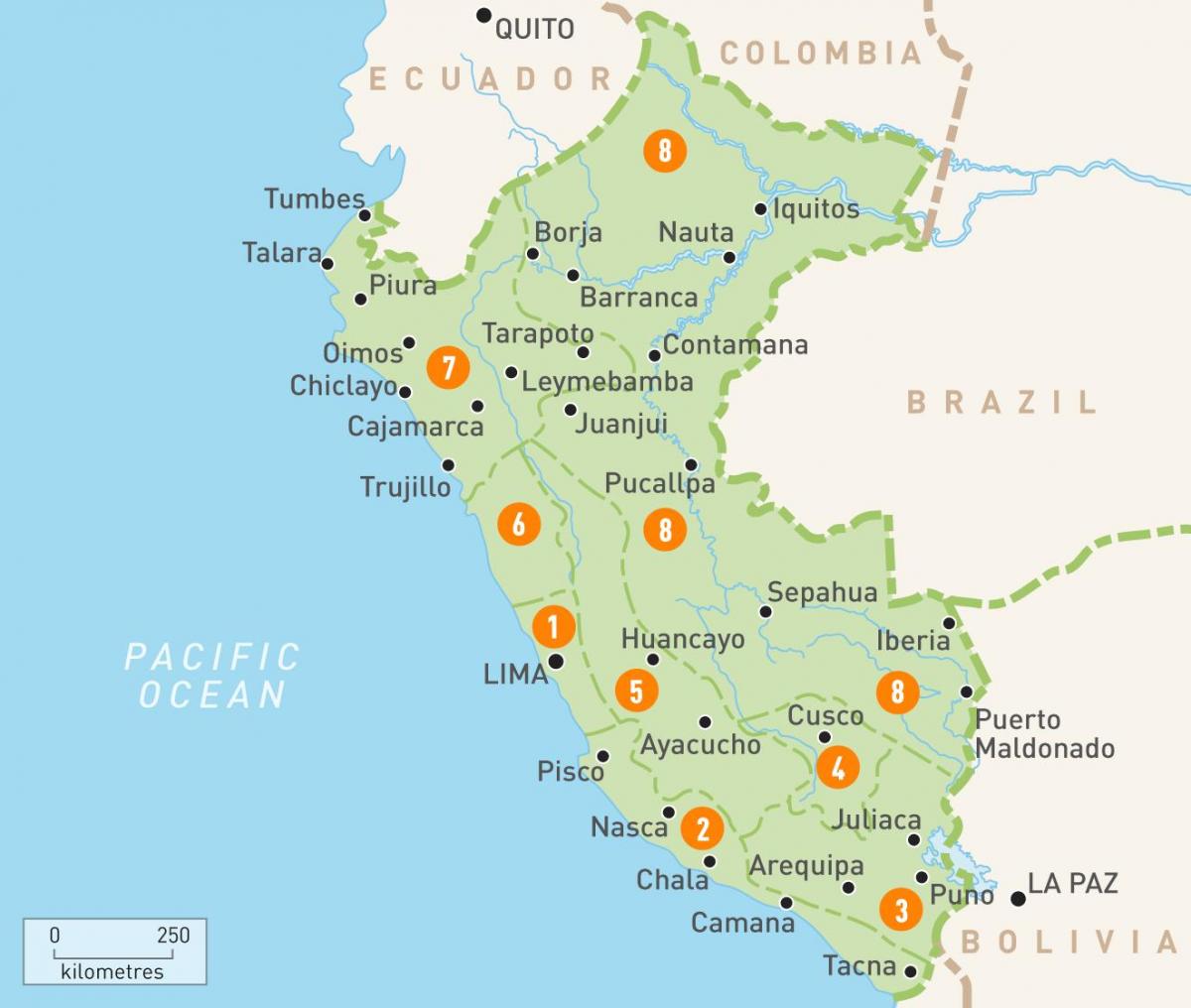 Peru provinces map