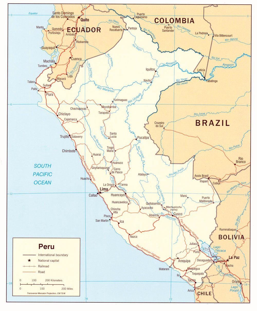 map of Peru states