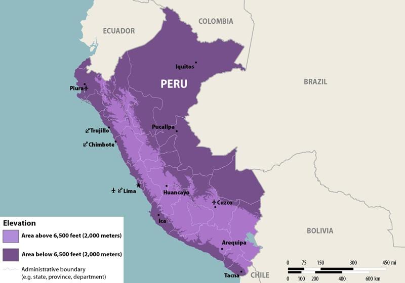 map of zika Peru