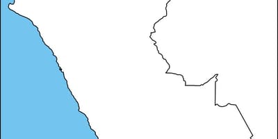 Map of blank map of Peru