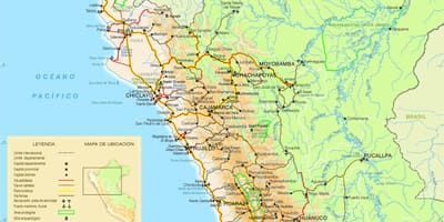 Map of northern Peru