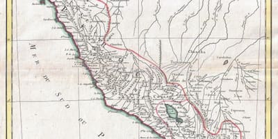 Map of old map of Peru