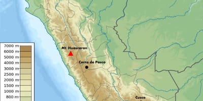 Altitude map Peru
