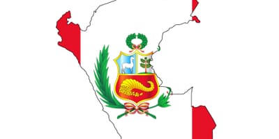 Map of Peru flag