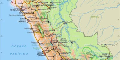 Map of Peru road