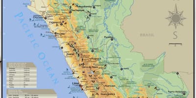 Map of Peru travel