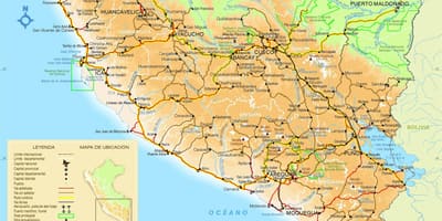 Map of southern Peru